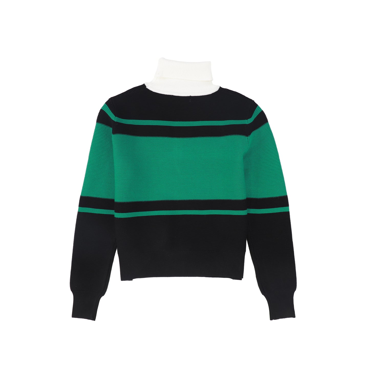 VALENTINA GREEN PATCH APPLIQUE TURTLENECK