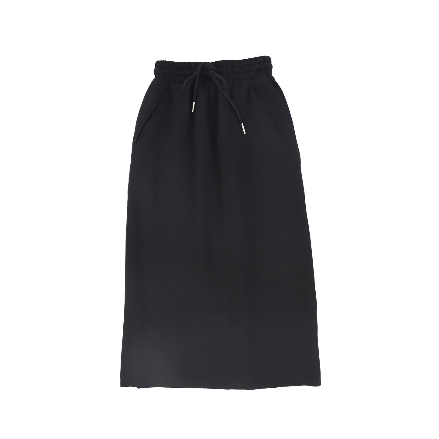 VALENTINA BLACK DRAWSTRING SWEATSHIRT MAXI SKIRT