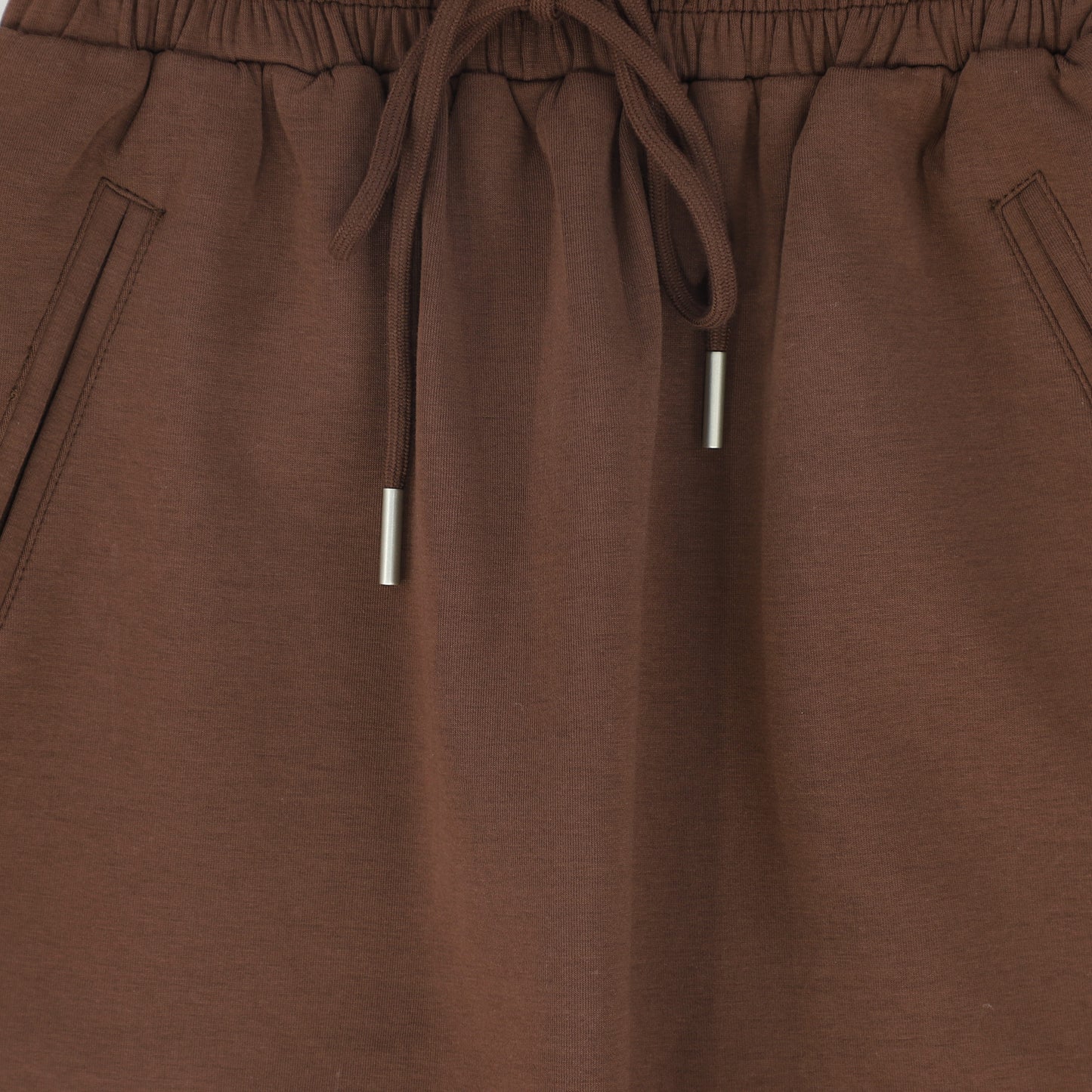 VALENTINA BROWN DRAWSTRING SWEATSHIRT MAXI SKIRT