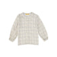LE BOURDON WHITE/BROWN PETER PAN PRINTED BLOUSE