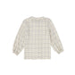 LE BOURDON WHITE/BROWN PETER PAN PRINTED BLOUSE