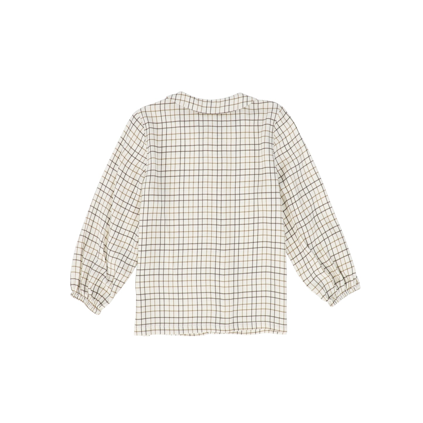 LE BOURDON WHITE/BROWN PETER PAN PRINTED BLOUSE