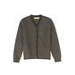 LE BOURDON OLIVE V-NECK TRIM CARDIGAN
