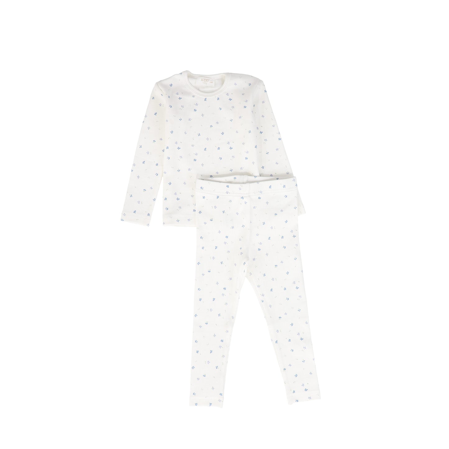 KIPP WHITE/BLUE FLORAL SET