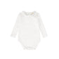BEBE JOLEE WHITE/BLUE EMBROIDERED COLLAR ONESIE