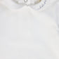 BEBE JOLEE WHITE/BLUE EMBROIDERED COLLAR ONESIE