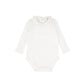 BEBE JOLEE WHITE/PINK EMBROIDERED COLLAR ONESIE