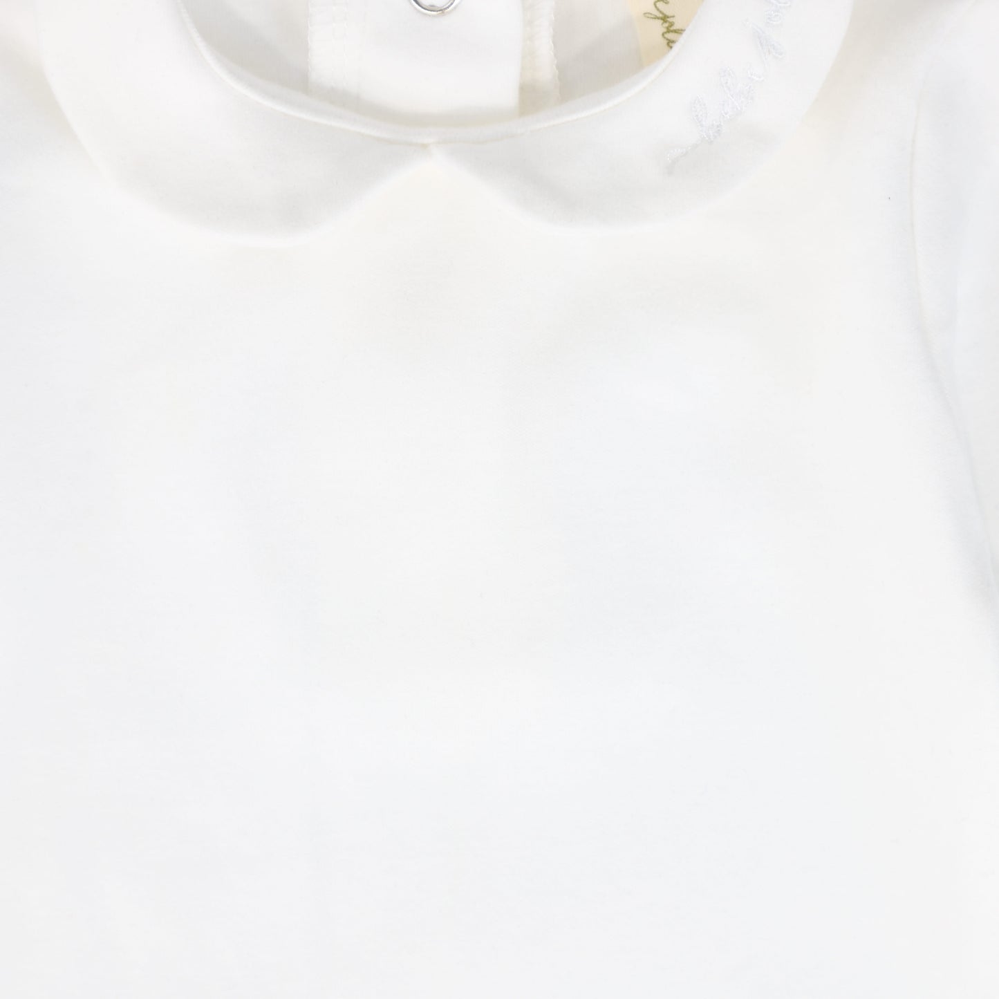 BEBE JOLEE WHITE EMBROIDERED COLLAR ONESIE