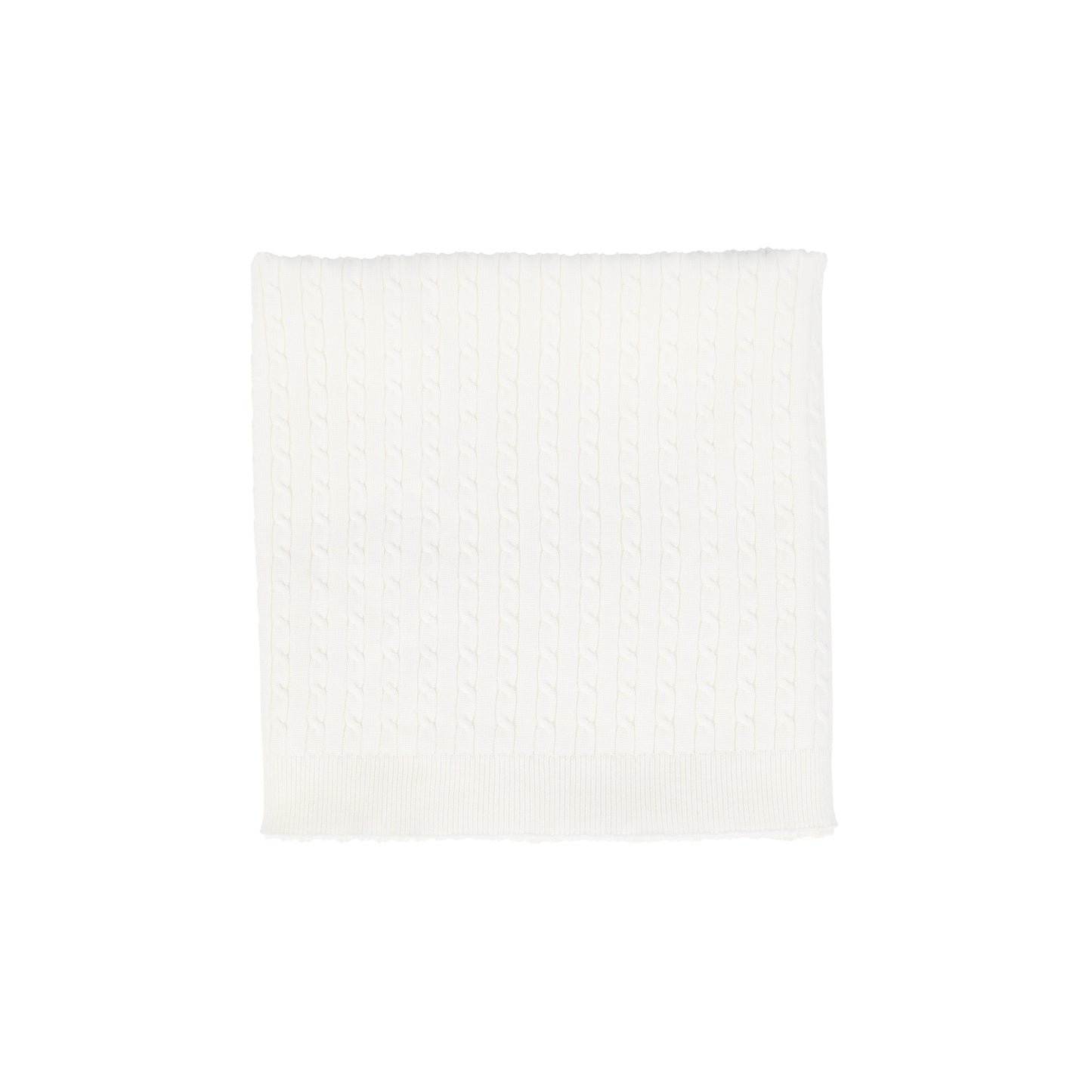 BEBE JOLEE IVORY MARLED KNIT BLANKET