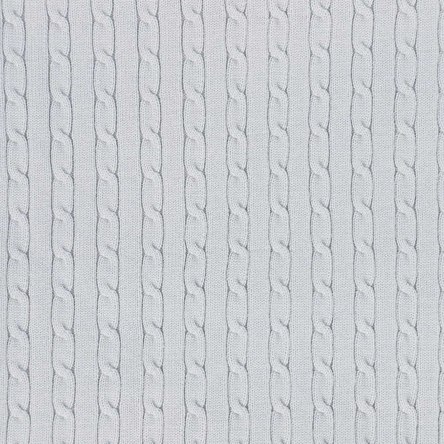 BEBE JOLEE LIGHT BLUE MARLED KNIT BLANKET