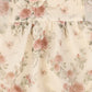 FRANCESCA GUILIANO PINK FLORAL ORGANZA PUFF SLEEVE ROMPER