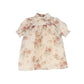 FRANCESCA GUILIANO PINK FLORAL ORGANZA 3/4 PUFF SLEEVE DRESS