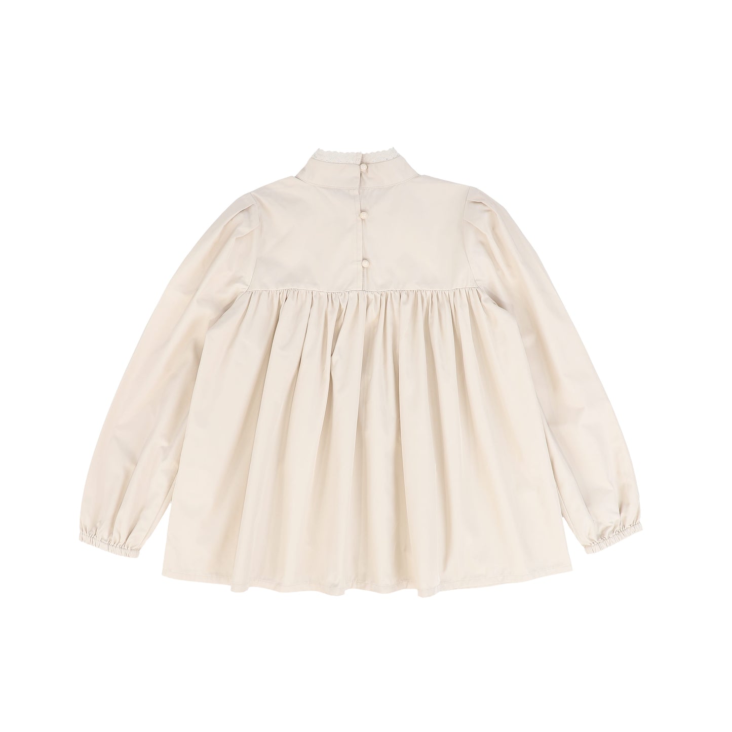 FRANCESCA GUILIANO PINK TAFFETA LACE V DESIGN BLOUSE