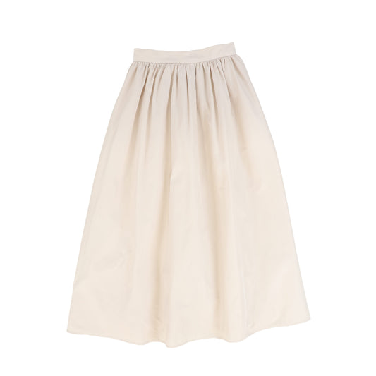 FRANCESCA GUILIANO PINK TAFFETA GATHERED MAXI SKIRT