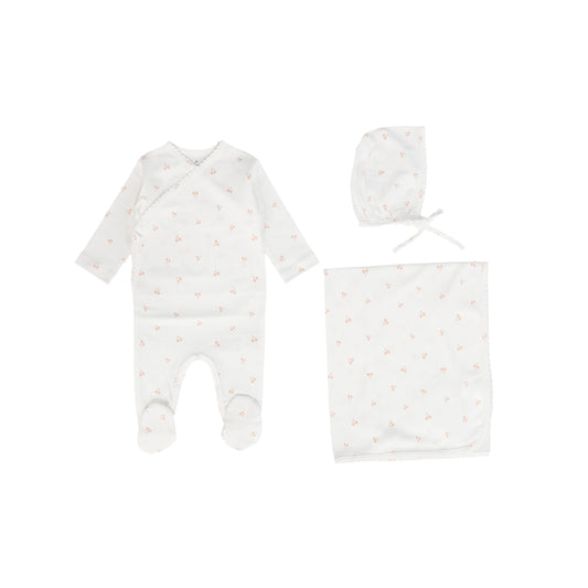 BEBE ORGANIC WHITE/PINK CHERRY SET