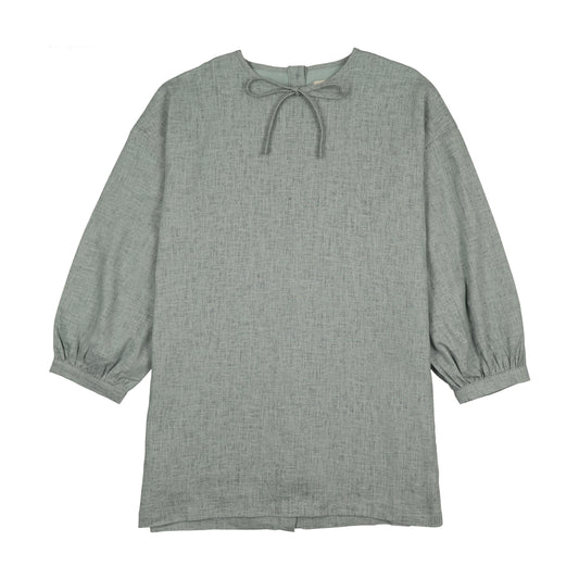 ANN OF NAN GREEN LINEN OVERSIZED BLOUSE