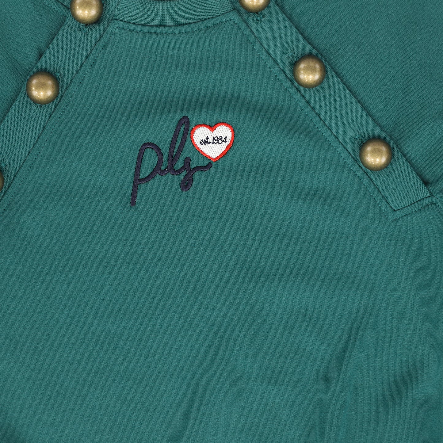 PHILOSOPHY WHITE/GREEN DOT LOGO SWEATER