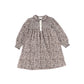 KIPP PURPLE/CREAM SMOCKED CRINKLE DRESS