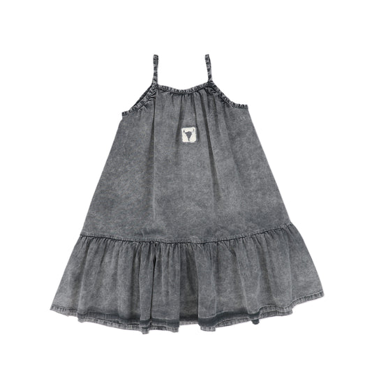 BOOSO DARK GREY RUFFLE TRIM JUMPER