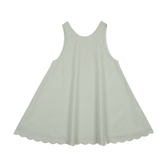 LITTLE TEMPEST MINT SCALLOP TRIM JUMPER