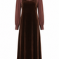 PASHMINI BROWN VELVET JUMPER SET