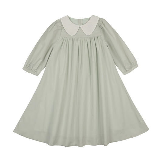 LITTLE TEMPEST MINT HIGH WAIST COLLAR DRESS