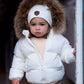 DENALI CREAM RIBBED KNIT BEANIE