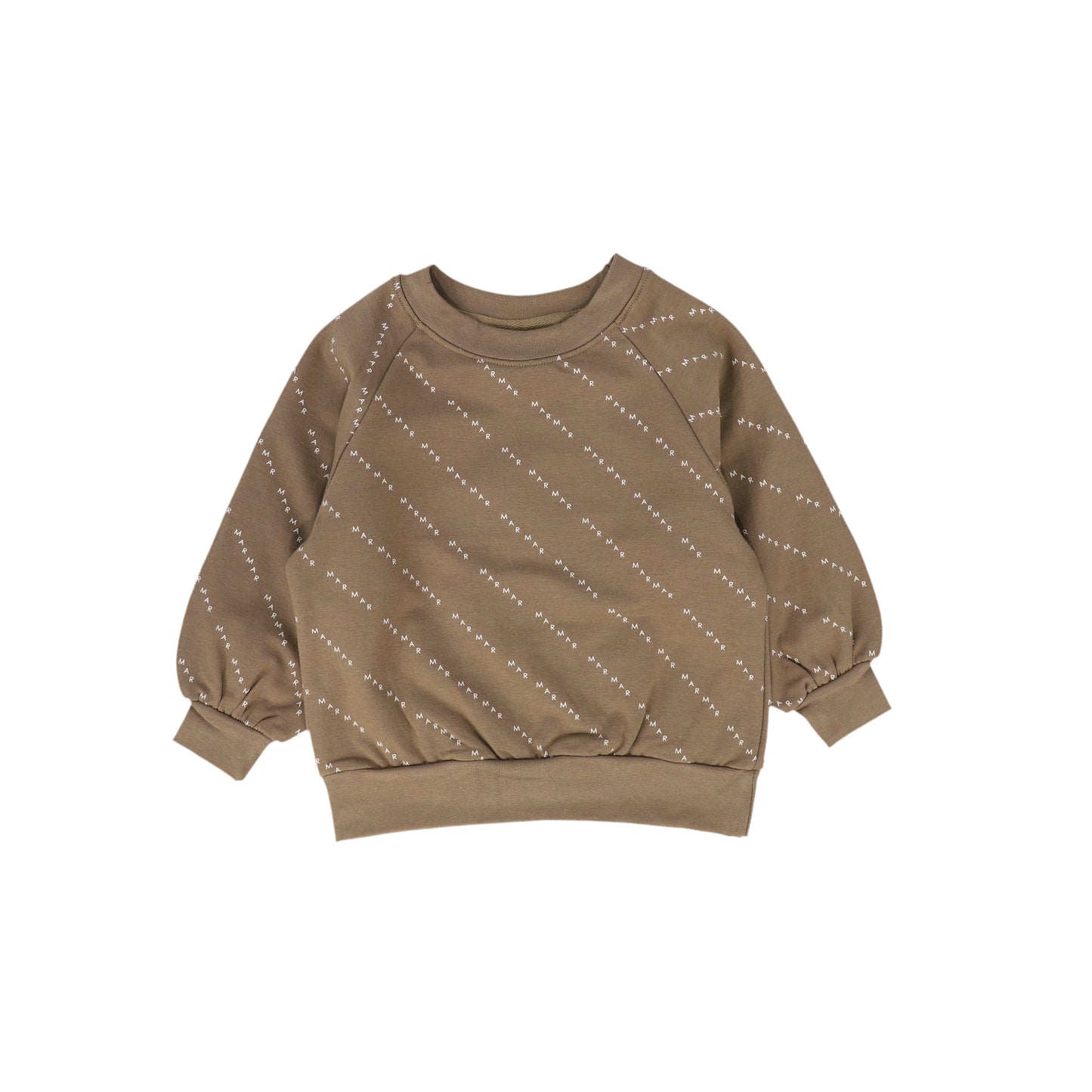 MARMAR COPENHAGEN BROWN LOGO STRIPED SWEATSHIRT