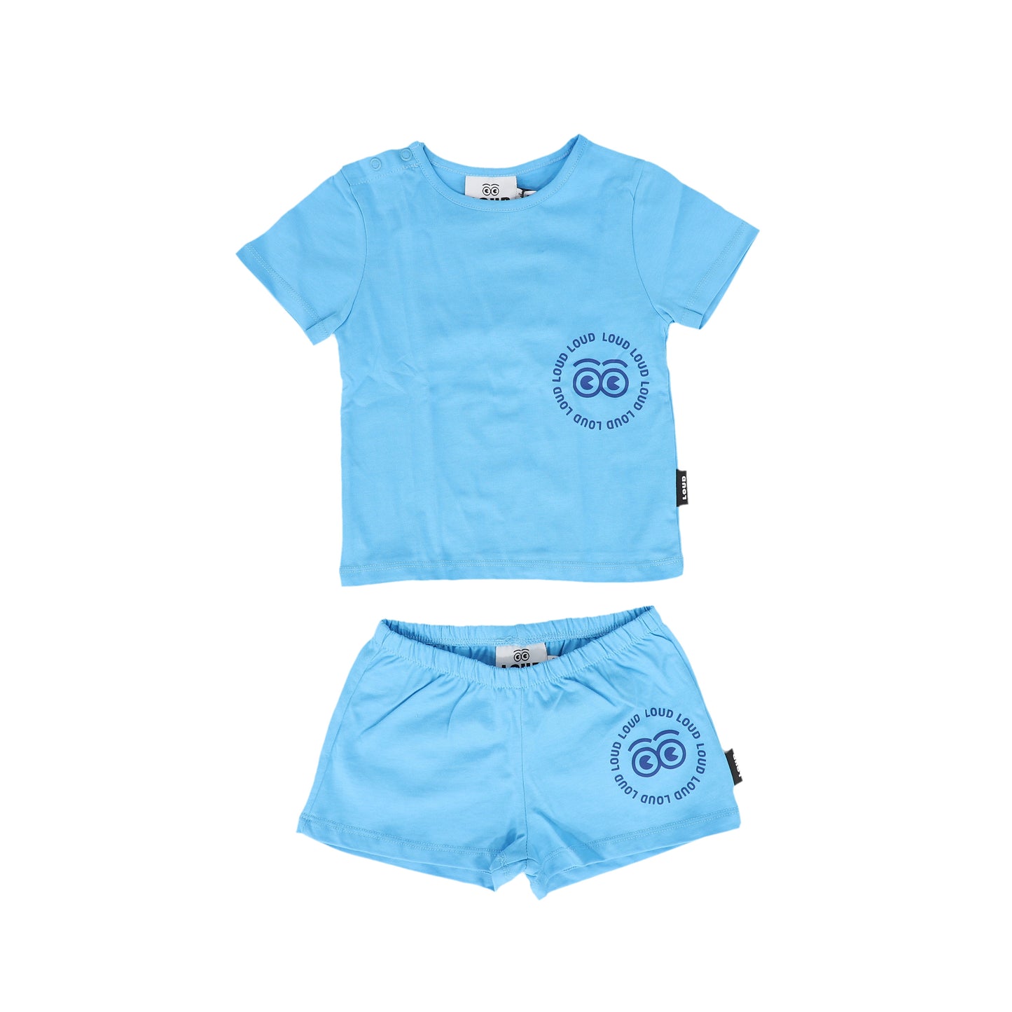 LOUD BLUE SMALL LOGO T-SHIRT SET