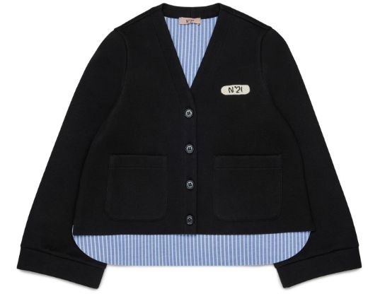 N21 BLACK/BLUE STRIPE INTERIOR SCUBA BLAZER