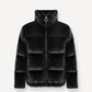 COLMAR BLACK VELVET PUFFER COAT