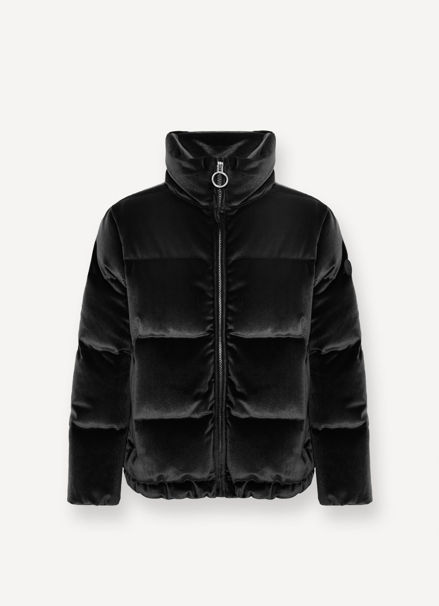 COLMAR BLACK VELVET PUFFER COAT