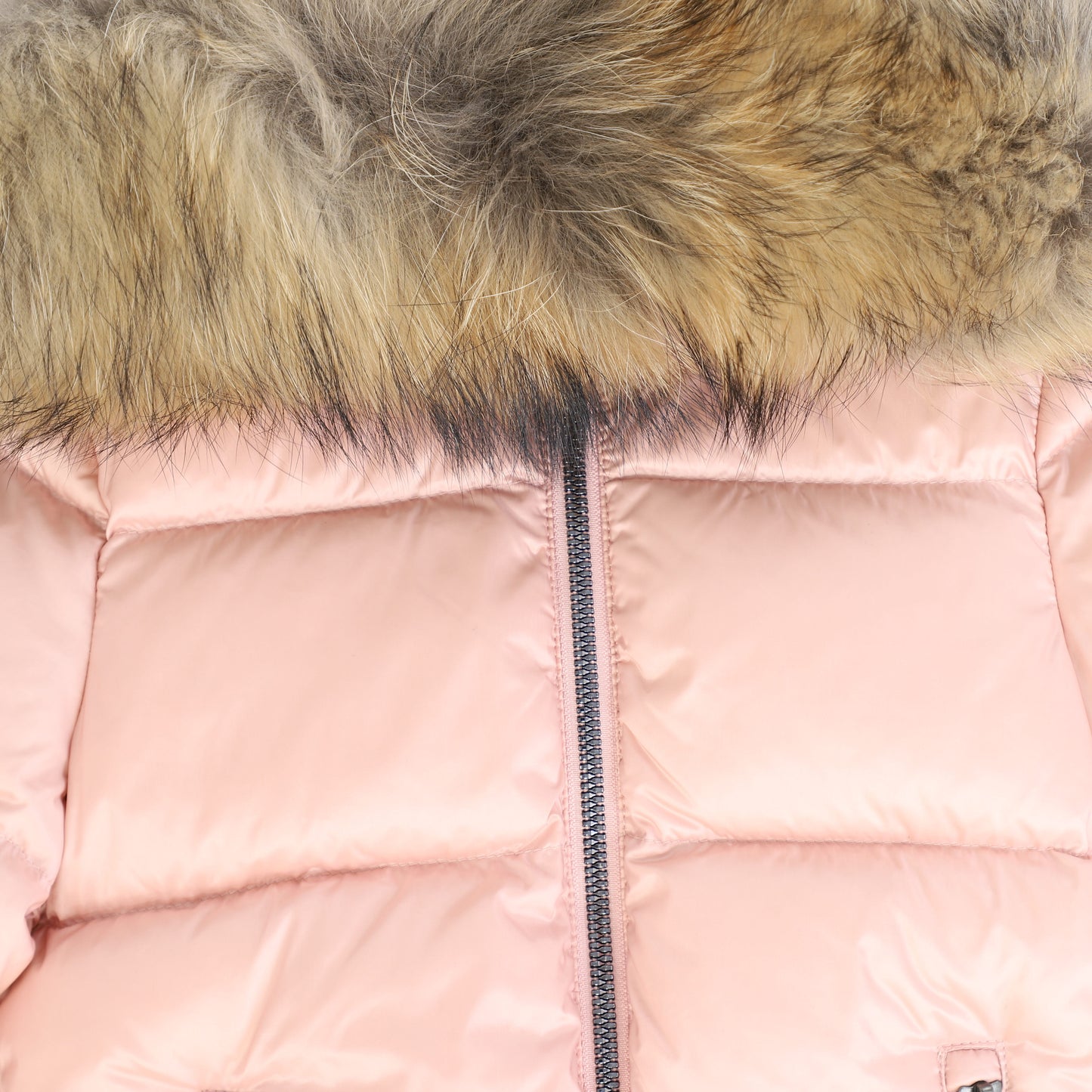 COLMAR PINK FUR TRIM PUFFER COAT