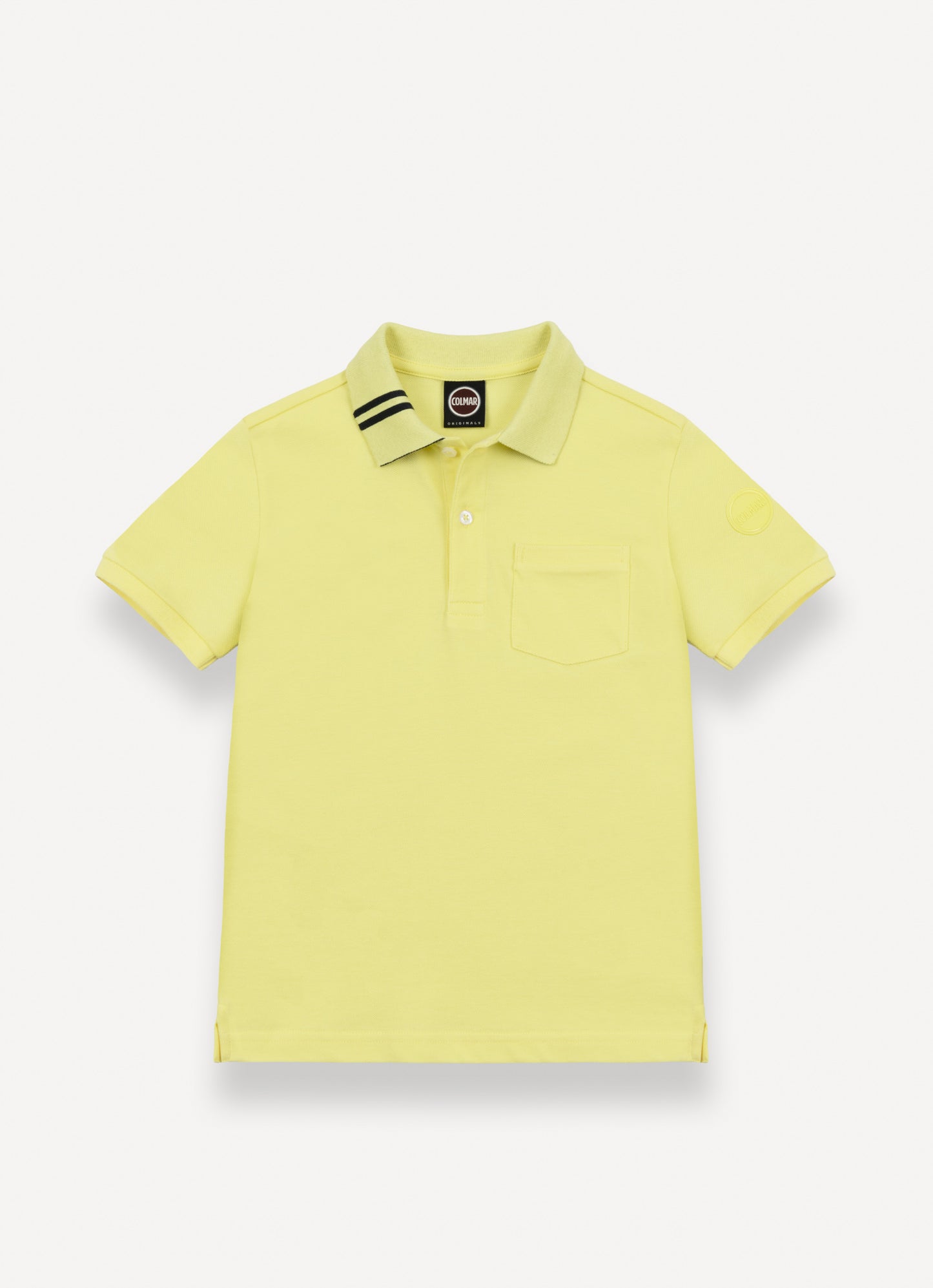 COLMAR YELLOW CONTRAST COLLAR POCKET POLO T-SHIRT