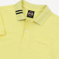 COLMAR YELLOW CONTRAST COLLAR POCKET POLO T-SHIRT