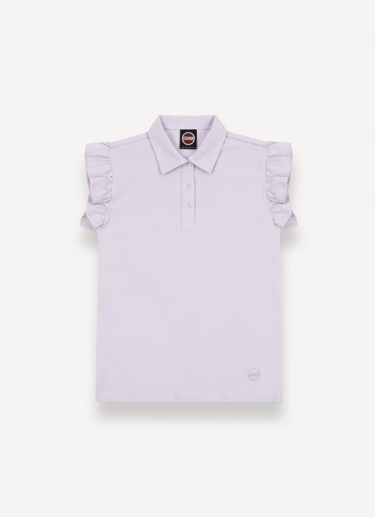 COLMAR LAVENDER RUFFLE TRIM POLO T-SHIRT