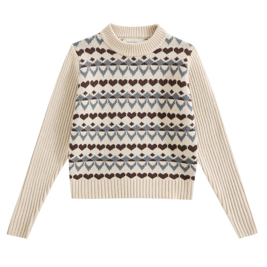 LIMONANA CREAM WINTERBERRY SWEATER
