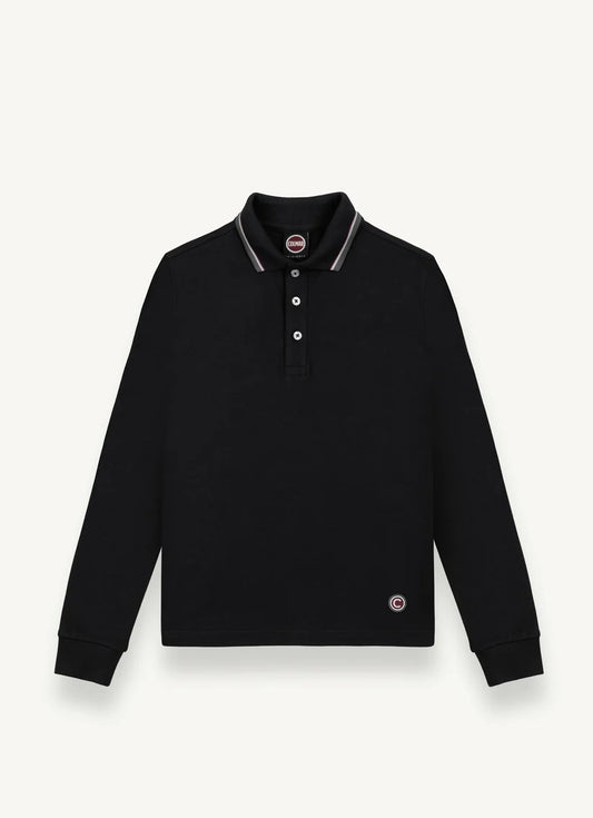 COLMAR BLACK TRIM LS POLO T-SHIRT