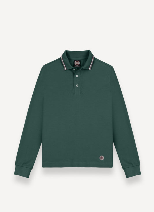 COLMAR DARK GREEN TRIM COLLAR POLO TSHIRT