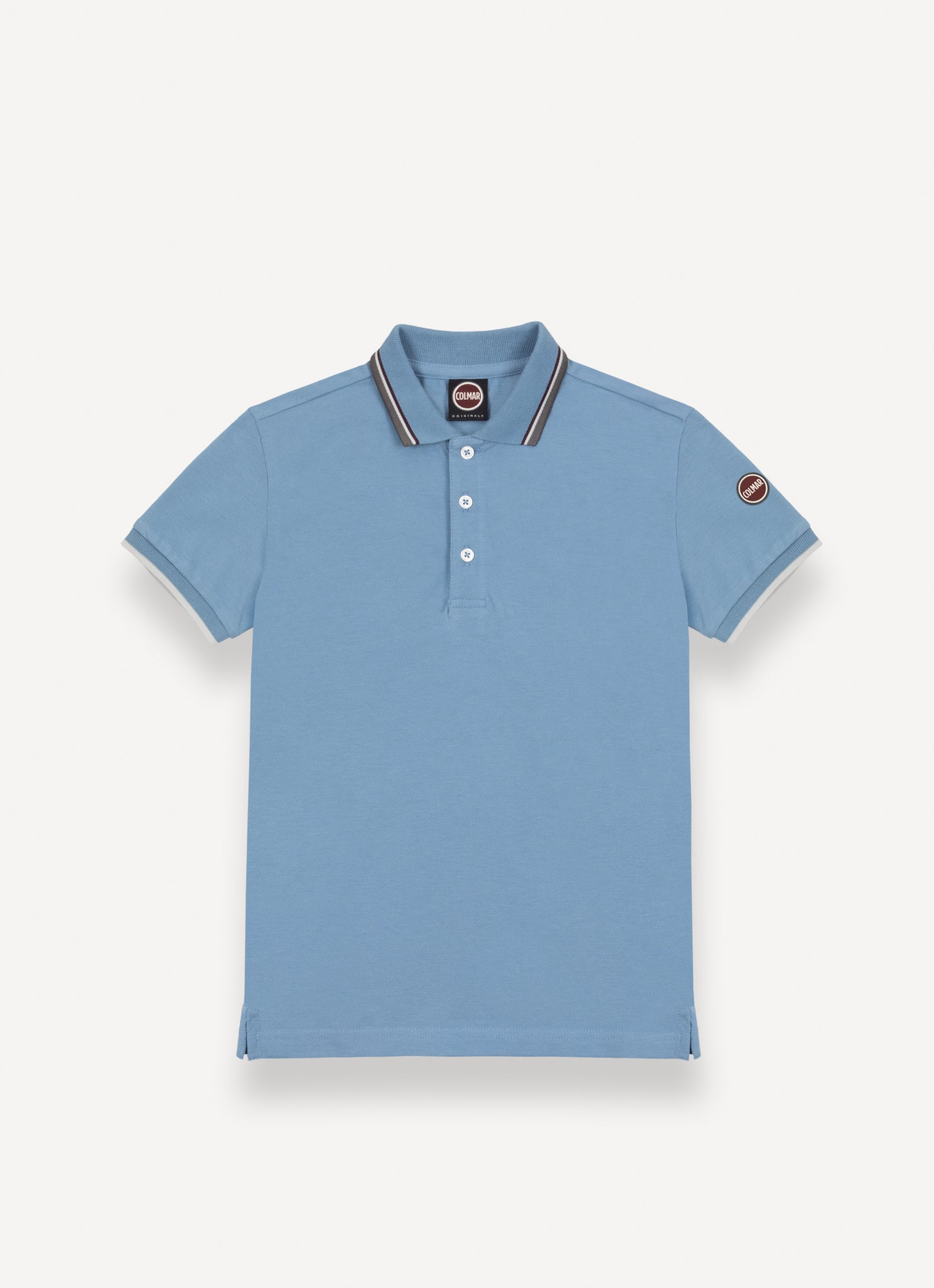 COLMAR DUSTY BLUE TRIM SS POLO T-SHIRT