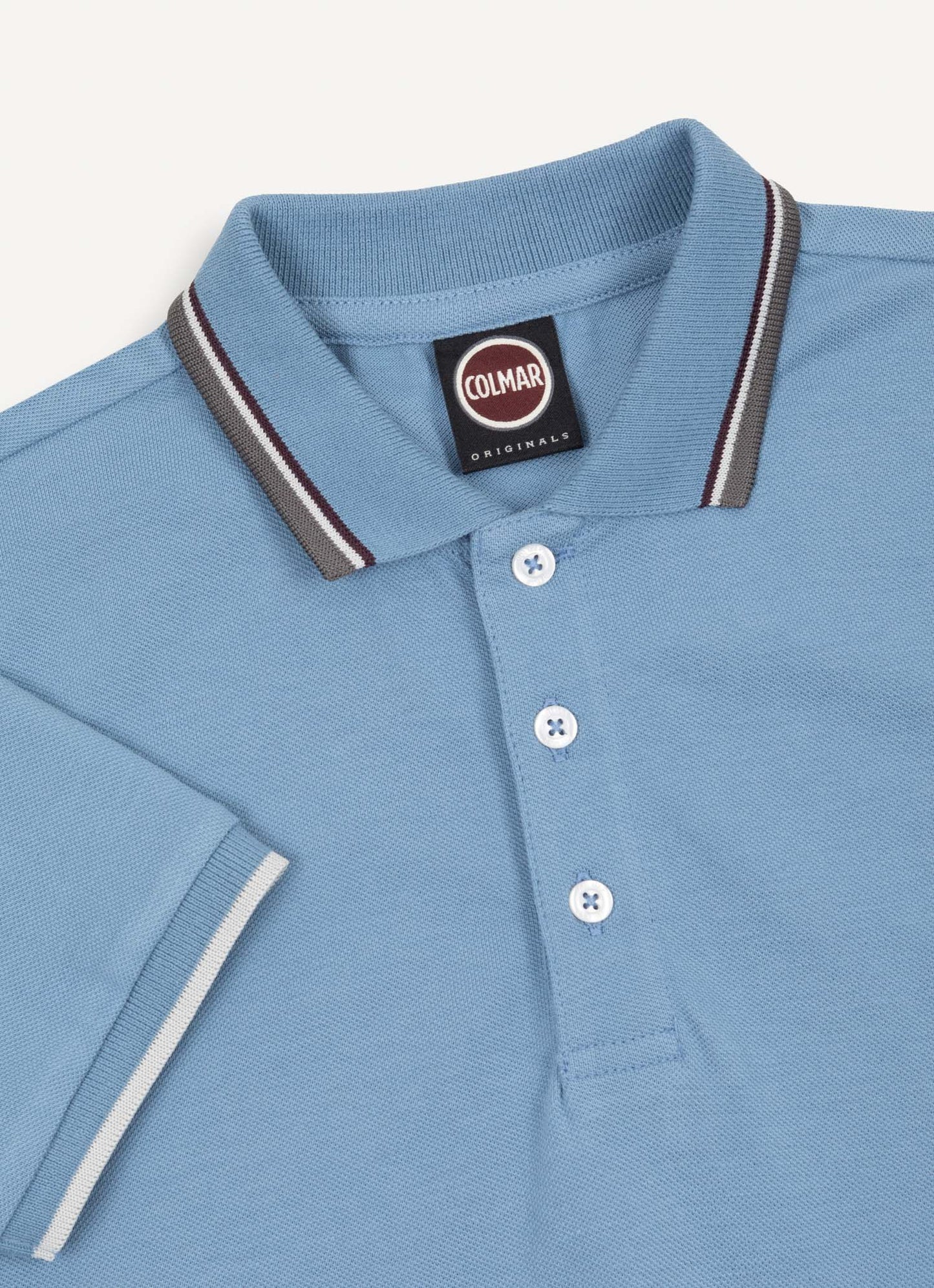 COLMAR DUSTY BLUE TRIM SS POLO T-SHIRT