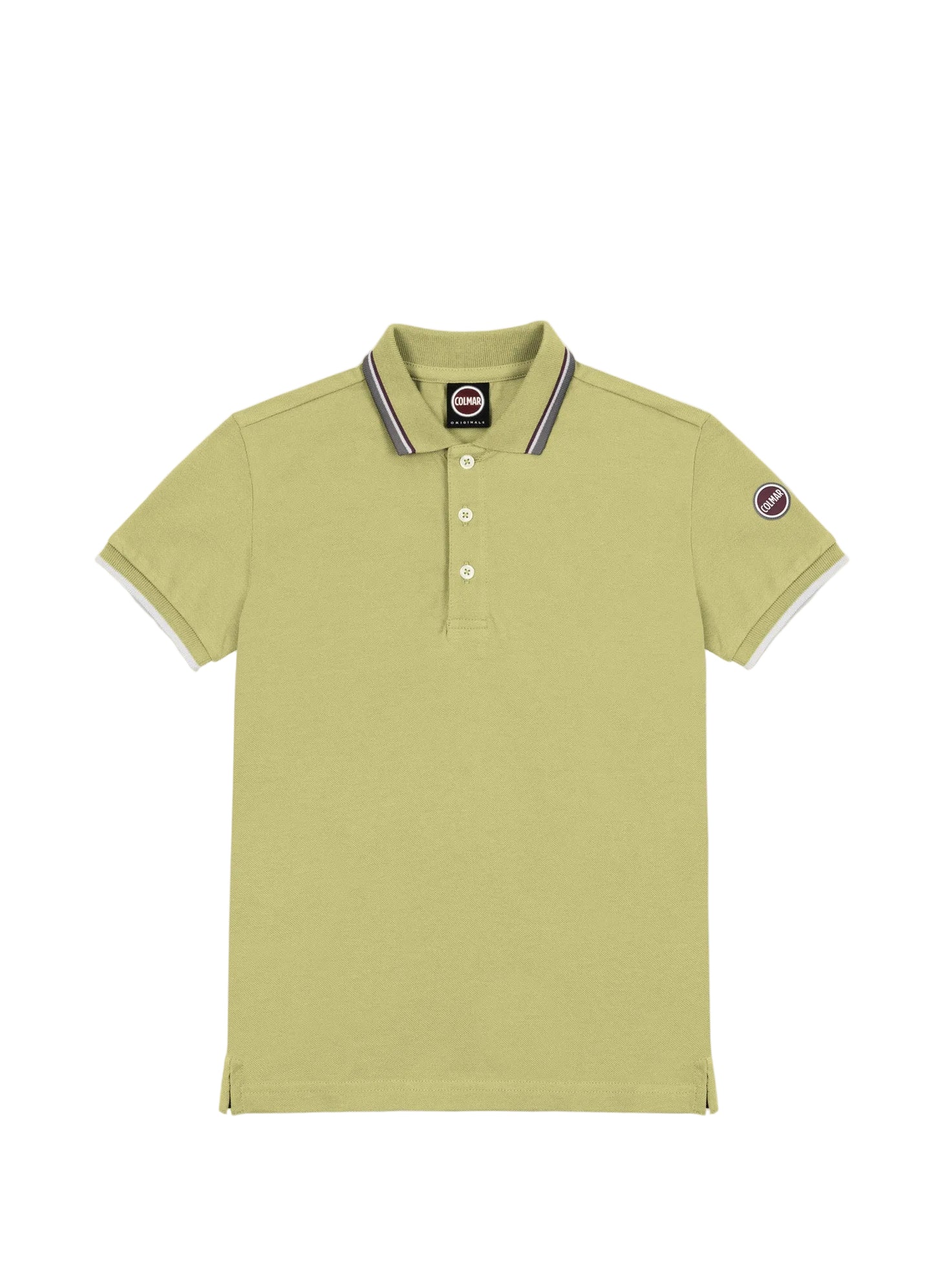 COLMAR LIGHT GREEN STRIPE TRIM POLO T-SHIRT