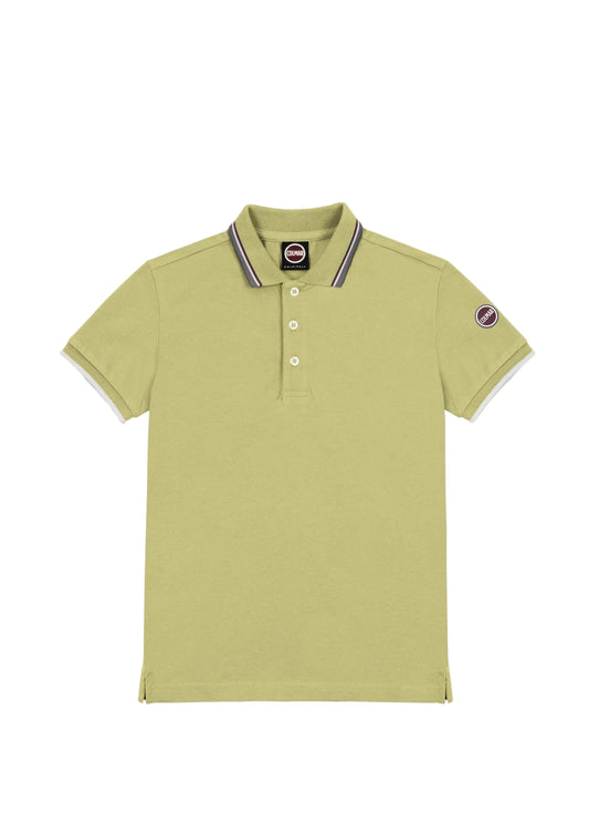 COLMAR LIGHT GREEN STRIPE TRIM POLO T-SHIRT