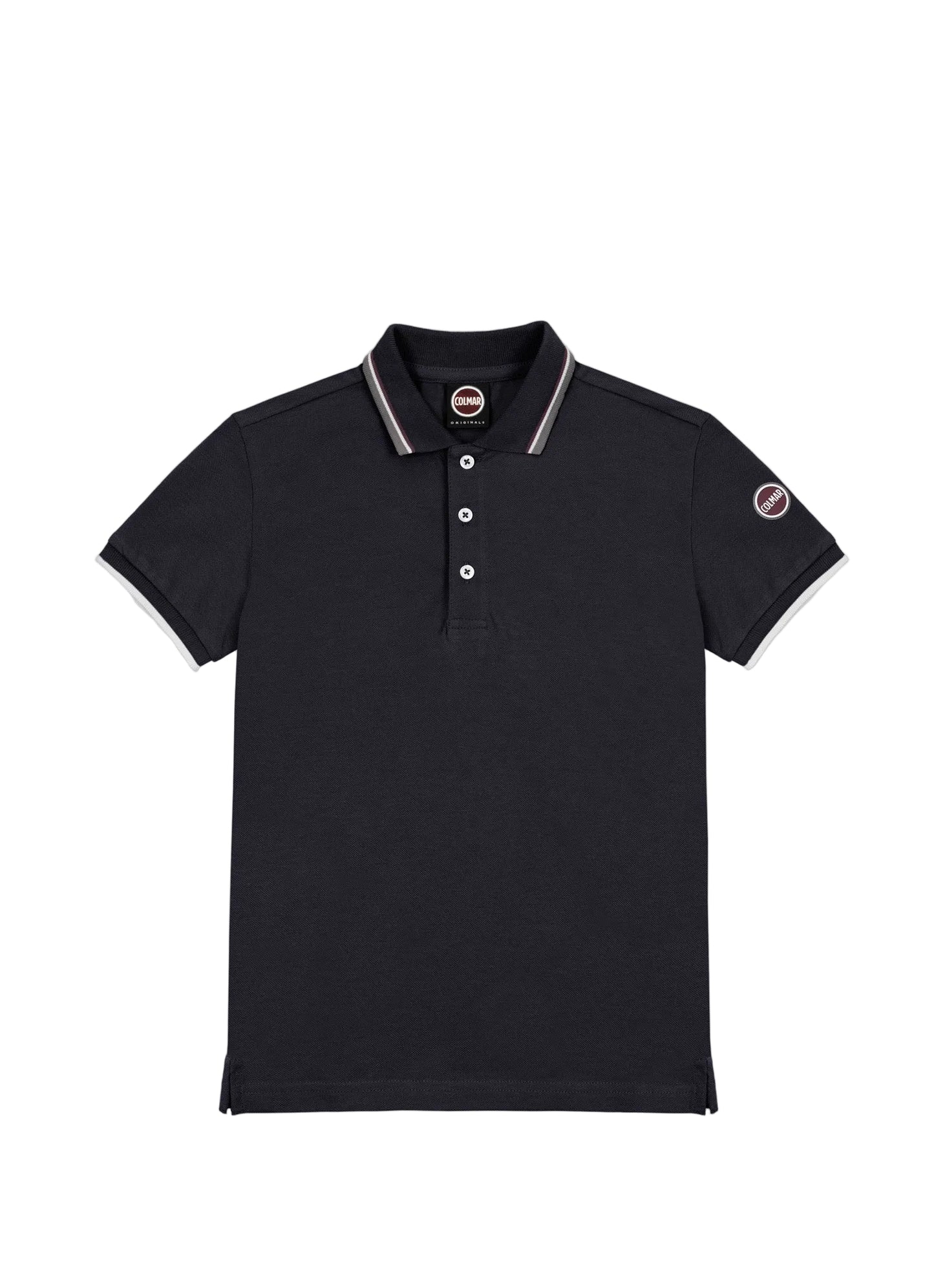 COLMAR BLACK STRIPE TRIM POLO T-SHIRT