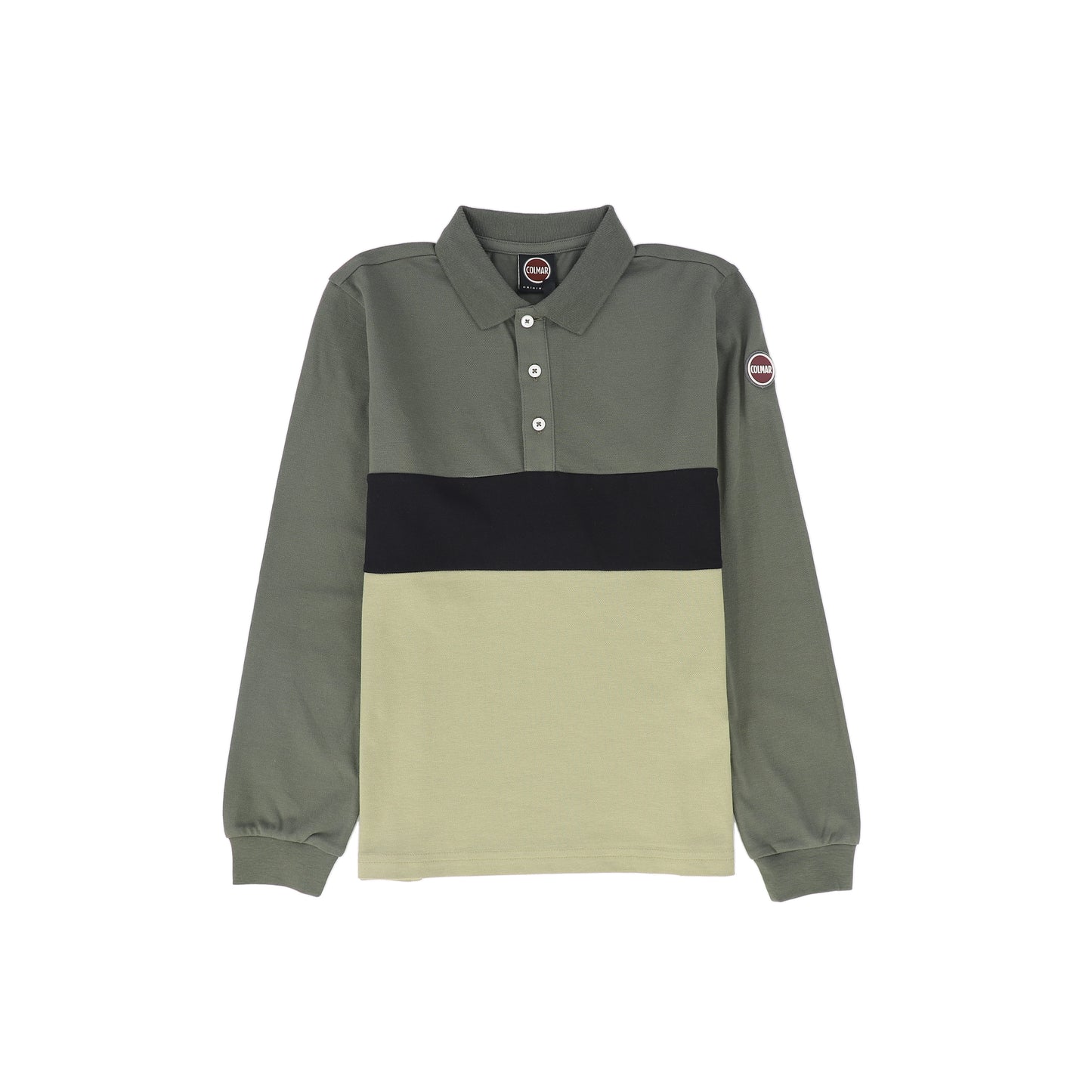 COLMAR HUNTER GREEN CONTRAST COLLAR POLO T-SHIRT