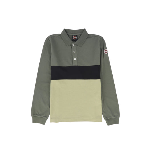 COLMAR HUNTER GREEN CONTRAST COLLAR POLO T-SHIRT