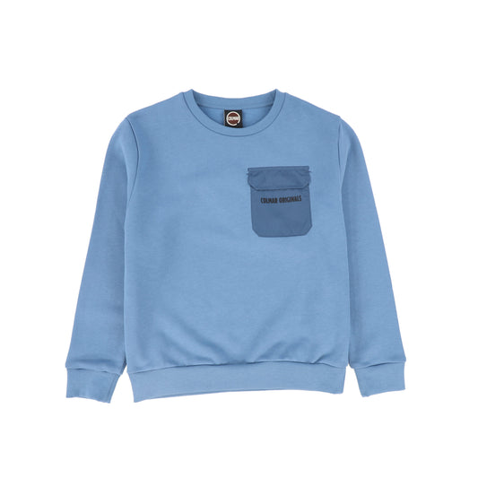 COLMAR DUSTY BLUE POCKET PULLOVER SWEATSHIRT