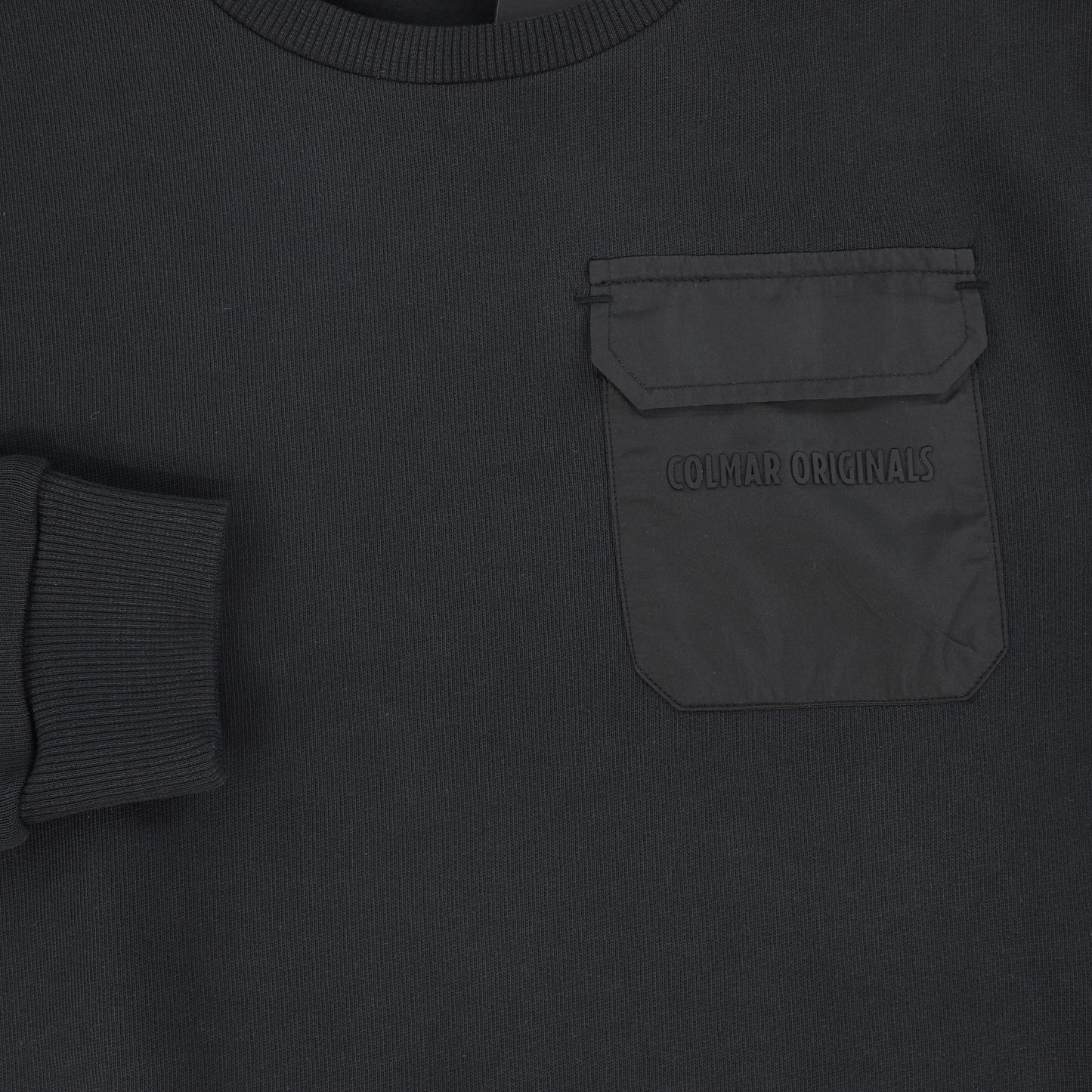 COLMAR BLACK POCKET PULLOVER SWEATSHIRT
