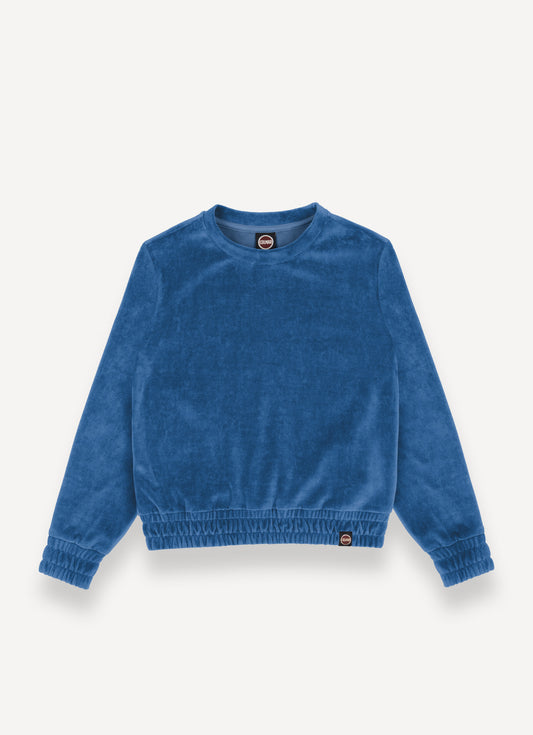 COLMAR BLUE VELOUR SWEATSHIRT