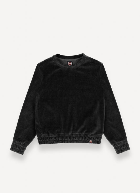 COLMAR BLACK VELOUR SWEATSHIRT